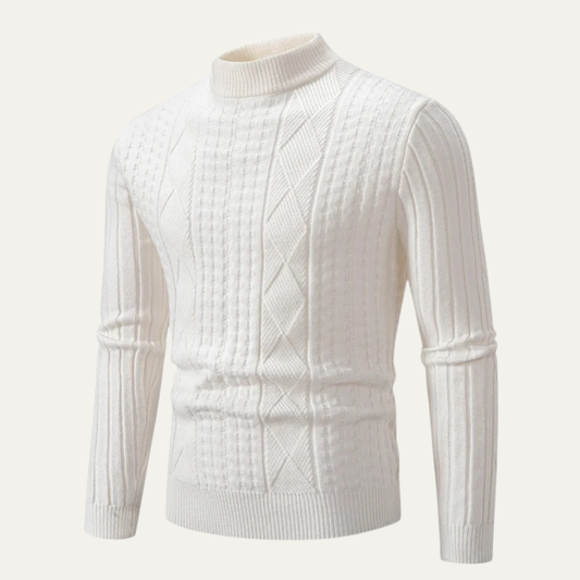 VogeLuxe | Gilet zippé à col châle jacquard pour homme 0