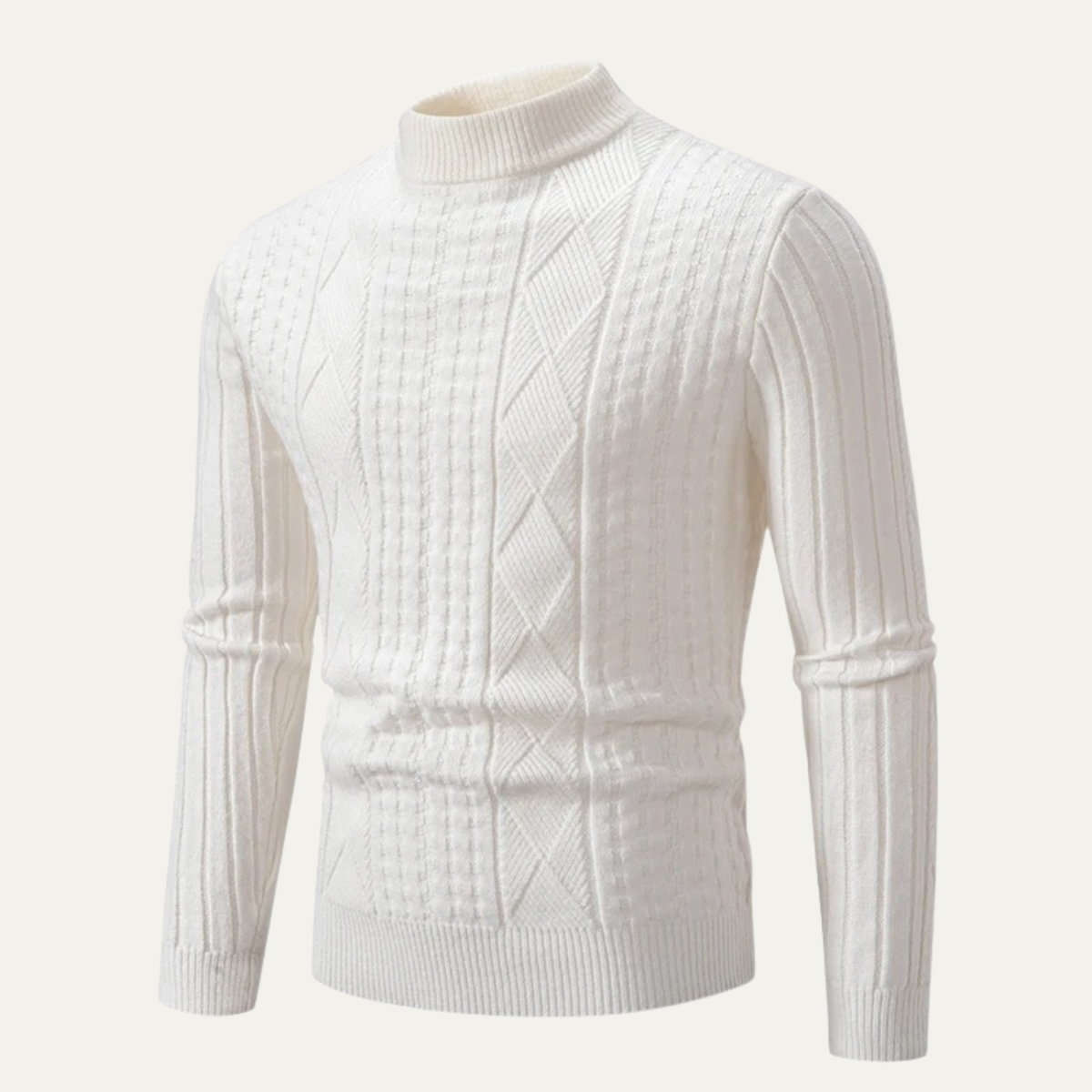 Gilet homme zippé col montant jacquard élégant - PanierRoyale