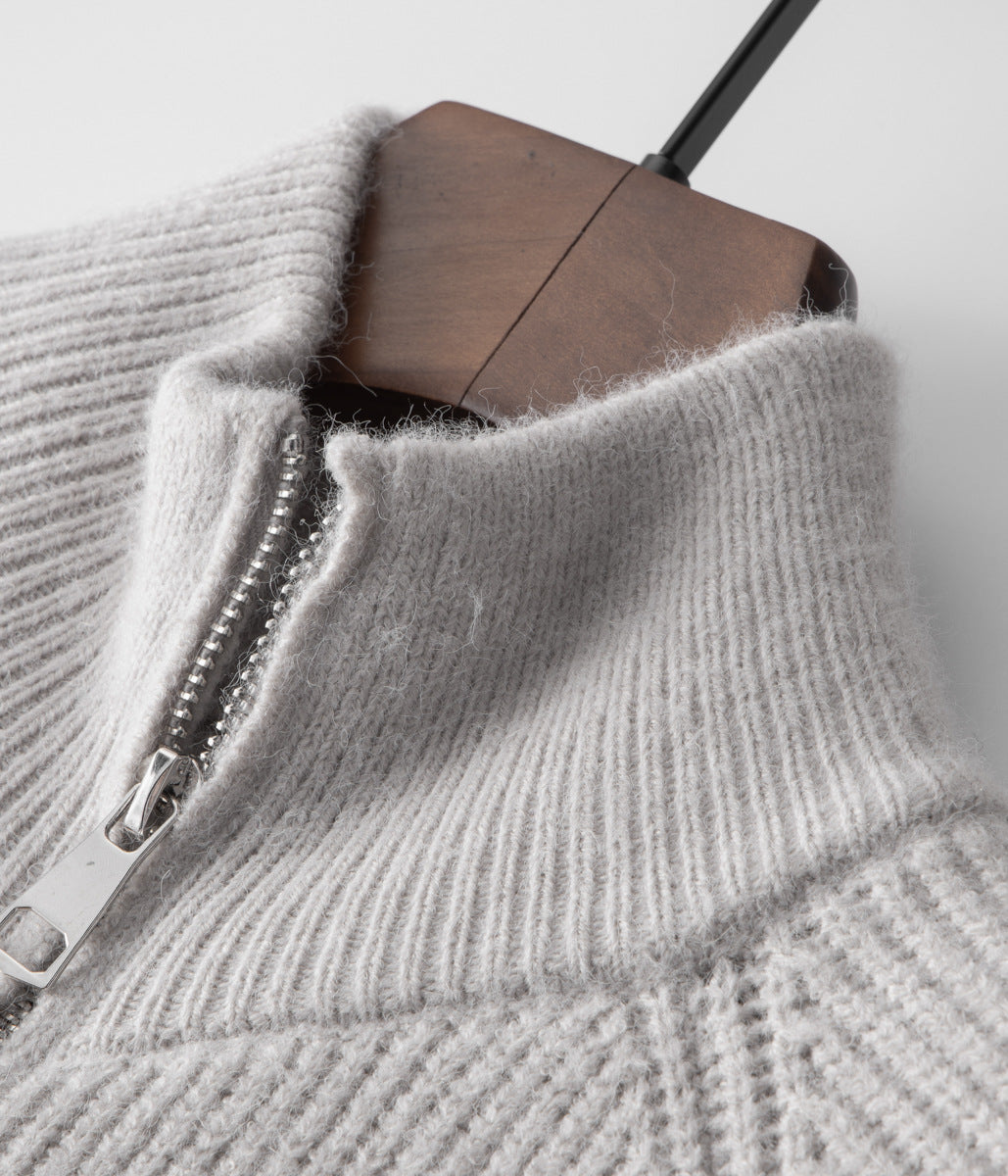 VogeLuxe | Gilet zippé à grosses côtes pour homme 6