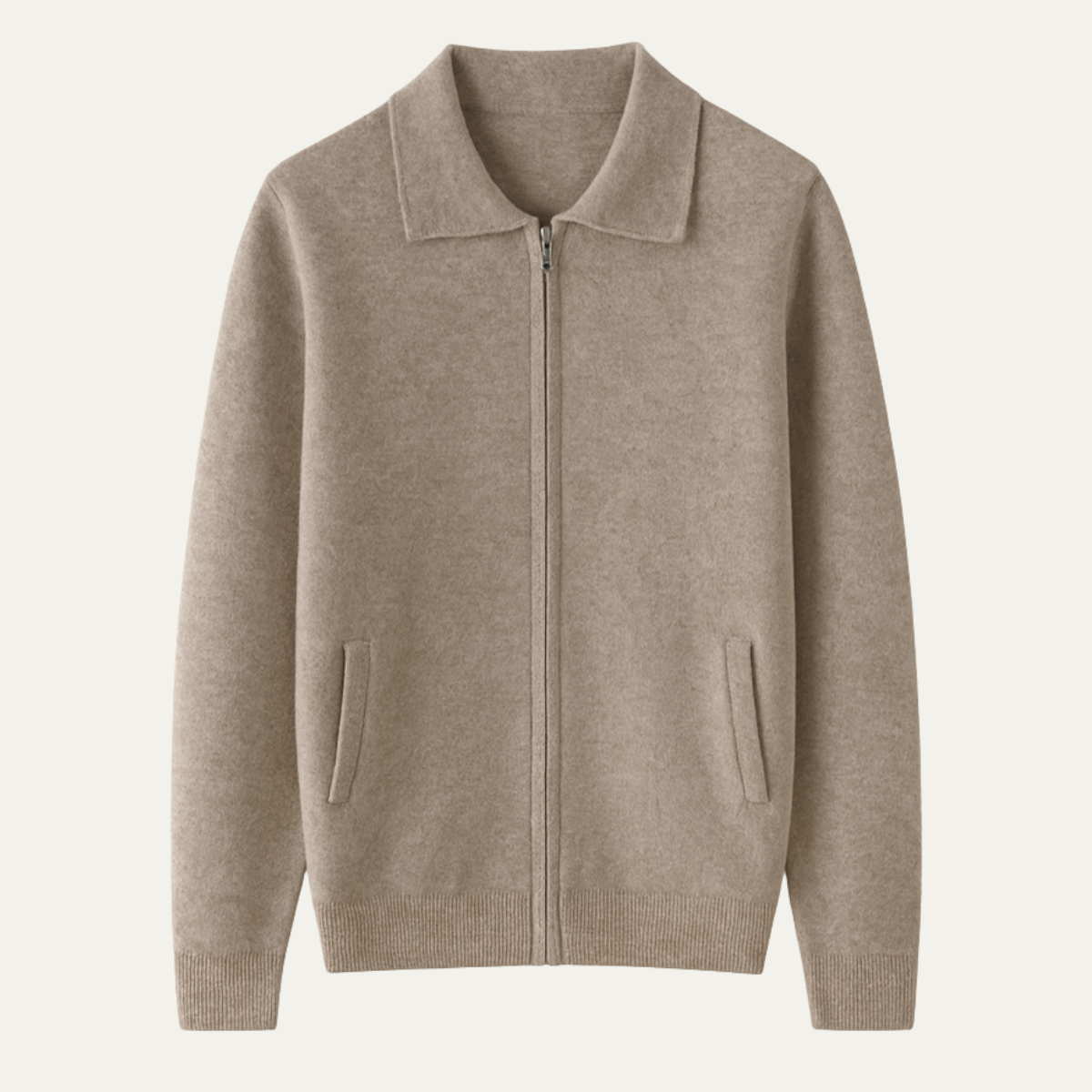 Gilet Homme Zippé Cuir Vintage - PanierRoyale