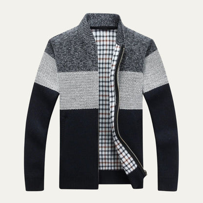 Gilet hommes zippé multicolore casual