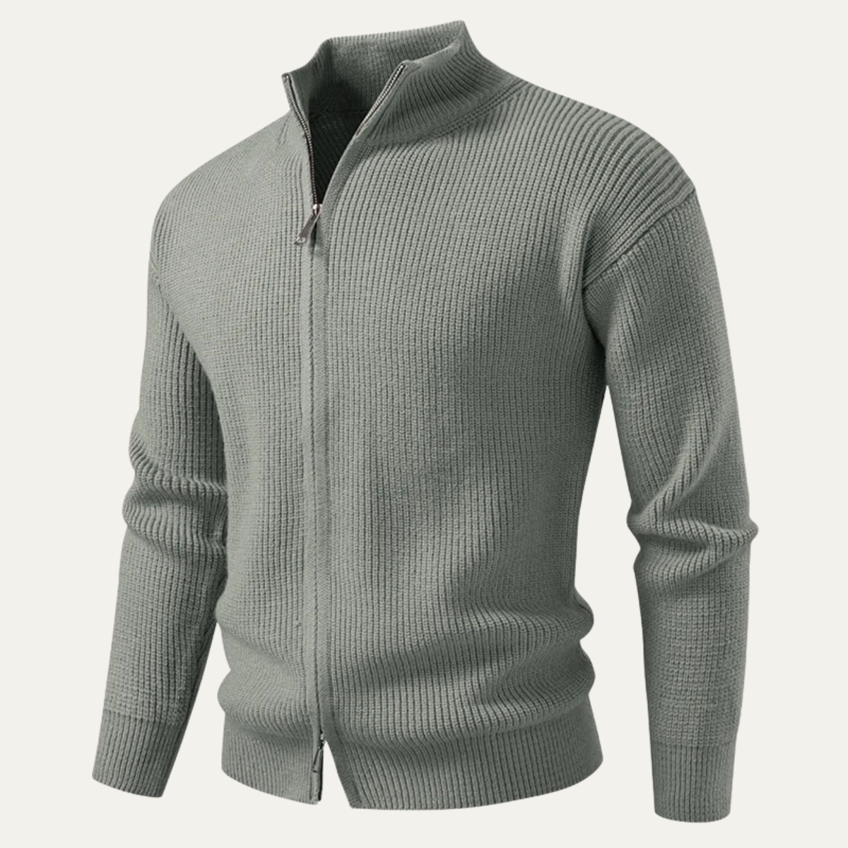 VogeLuxe | Gilet zippé côtelé épais d'hiver pour homme 6