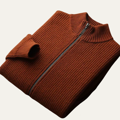 Gilet homme zippé côtelé polaire chaud