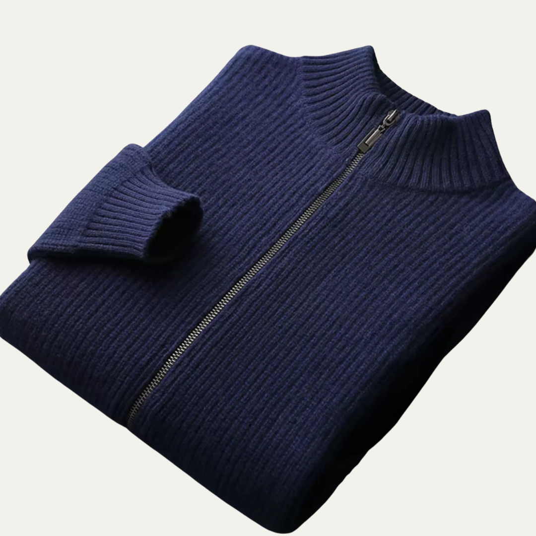 VogeLuxe | Gilet zippé côtelé pour homme 11