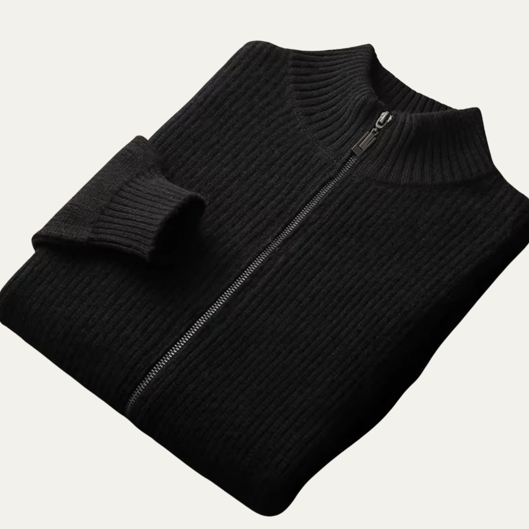 Gilet homme zippé côtelé polaire chaud