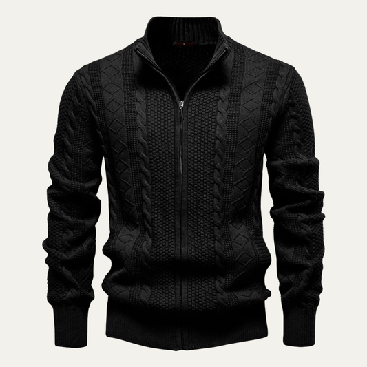Gilet en maille épaisse pour homme zippé - PanierRoyale