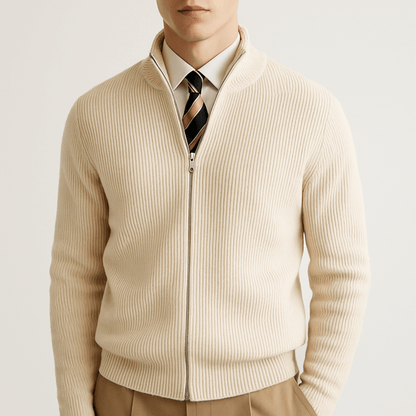 Pull zippé laine mérinos homme chaud hiver - PanierRoyale