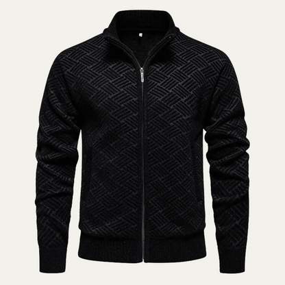VogeLuxe | Gilet zippé pour homme à motif texturé 0