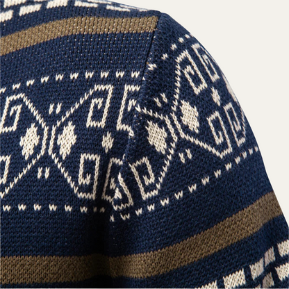 VogeLuxe | Gilet zippé pour homme à motifs Fair Isle 3