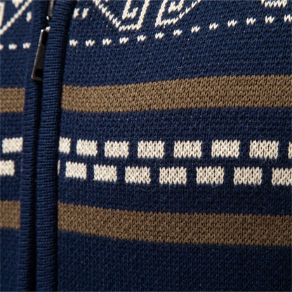 VogeLuxe | Gilet zippé pour homme à motifs Fair Isle 4