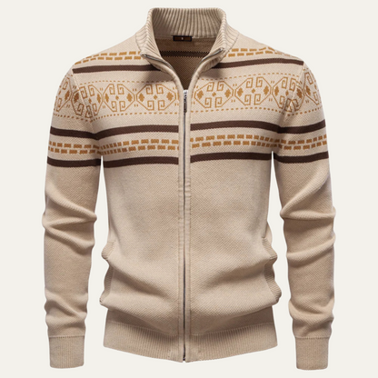 VogeLuxe | Gilet zippé pour homme à motifs Fair Isle 5