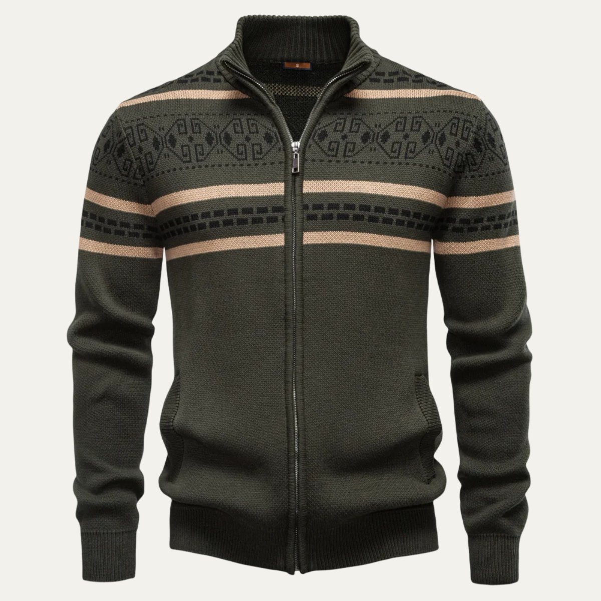 VogeLuxe | Gilet zippé pour homme à motifs Fair Isle 6