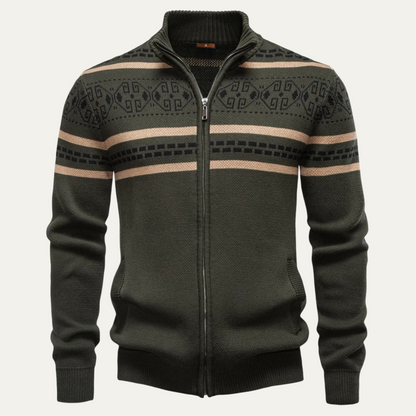 VogeLuxe | Gilet zippé pour homme à motifs Fair Isle 6