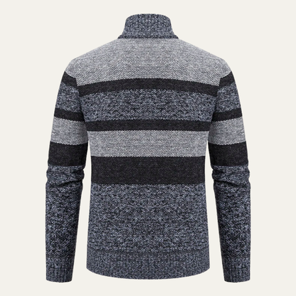 VogeLuxe | Gilet zippé rayé pour homme 8