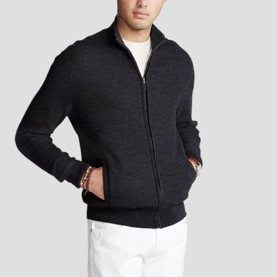 VogeLuxe | Gilet zippé texturé pour homme 3