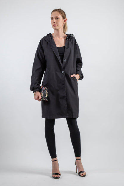 Veste imperméable femme à capuche légère