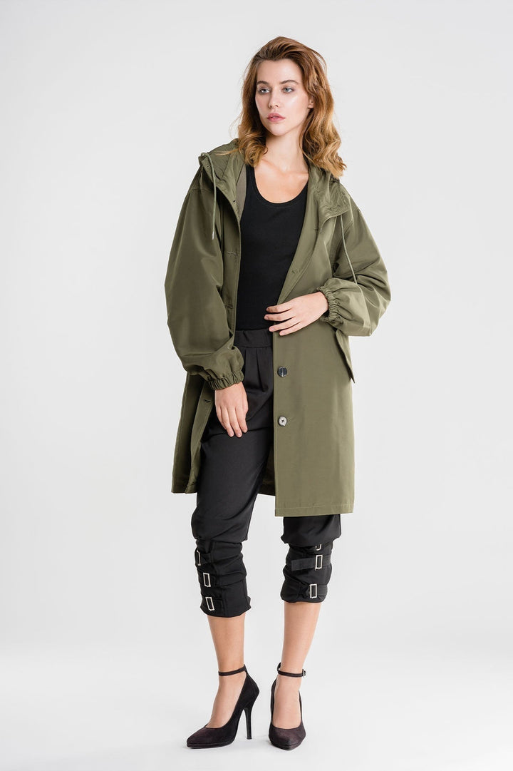 Imperméable trapèze à capuche - vue 13