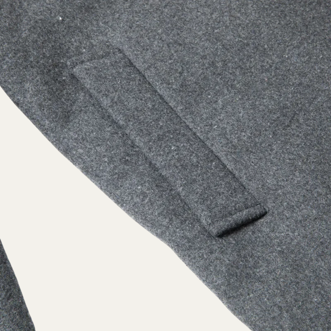 VogeLuxe | Manteau boutonné doublé sherpa pour homme 2