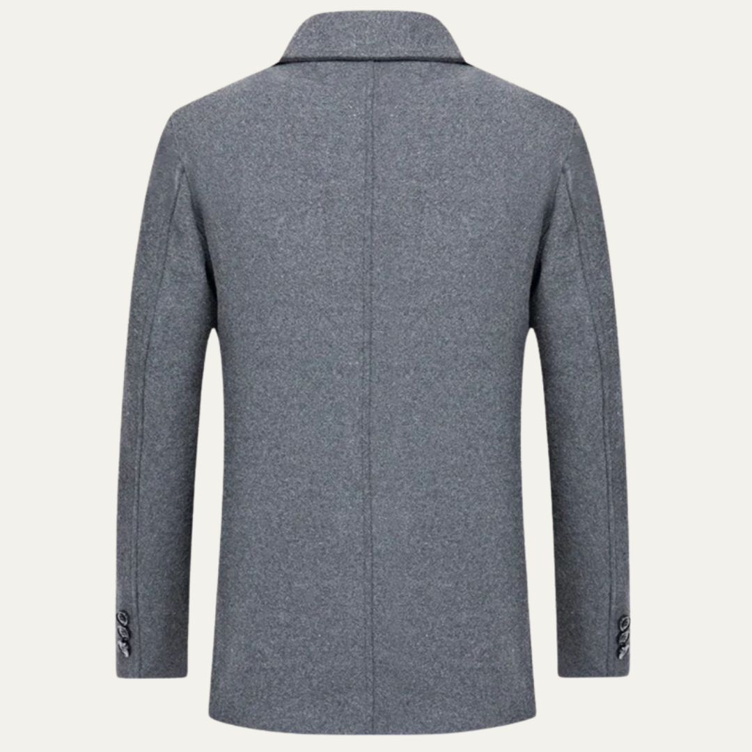VogeLuxe | Manteau boutonné doublé sherpa pour homme 3
