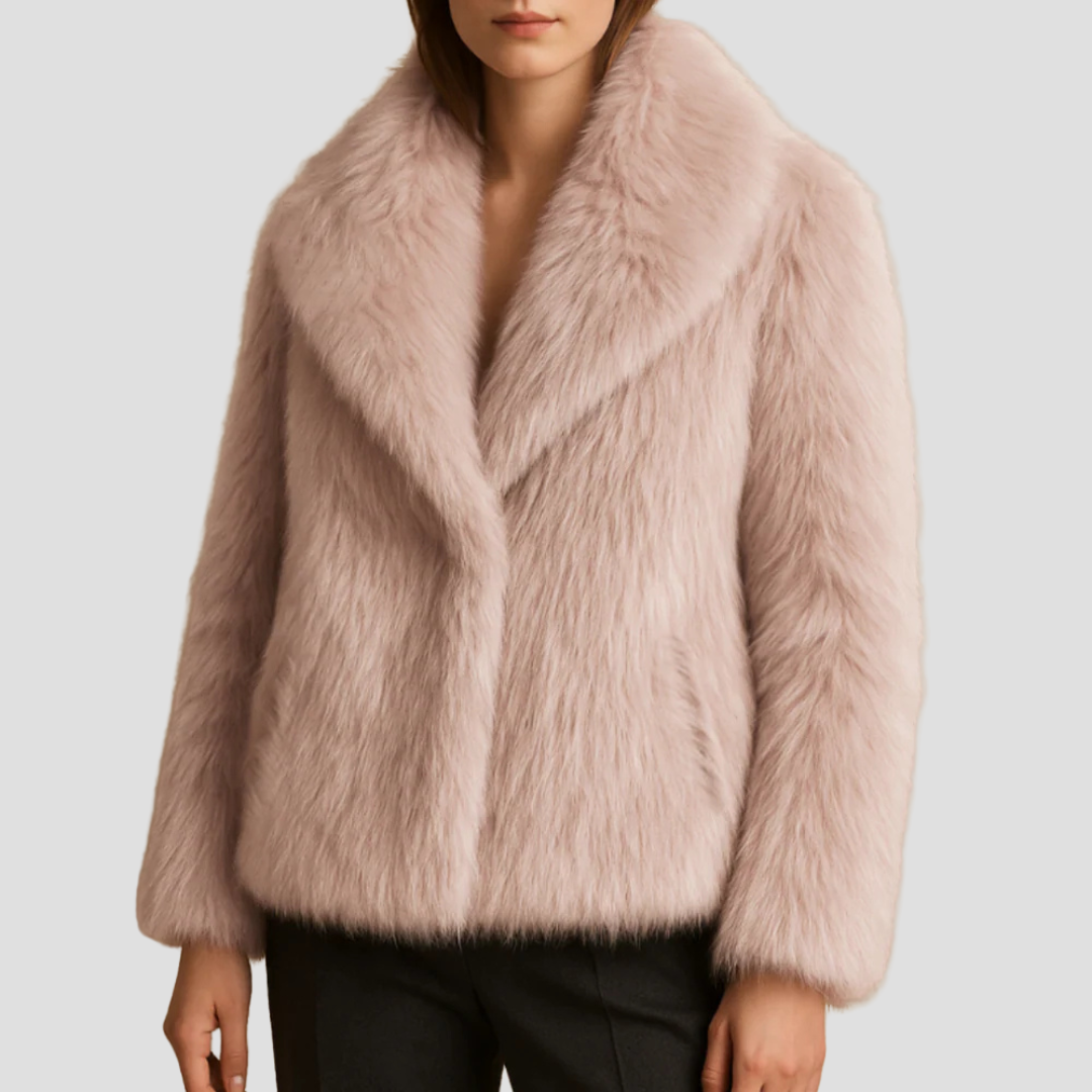 VogeLuxe | Manteau châle en fausse fourrure peluche pour femme 11