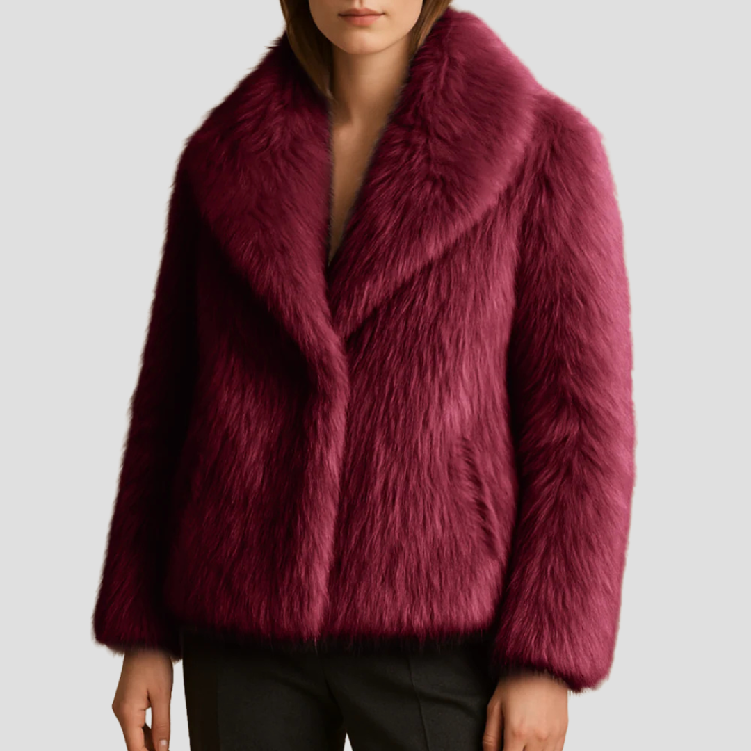 VogeLuxe | Manteau châle en fausse fourrure peluche pour femme 12