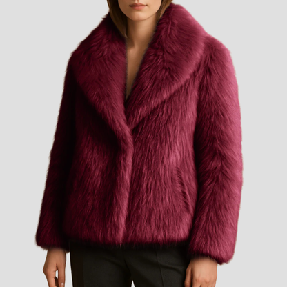 VogeLuxe | Manteau châle en fausse fourrure peluche pour femme 12