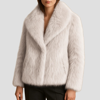 VogeLuxe | Manteau châle en fausse fourrure peluche pour femme 4