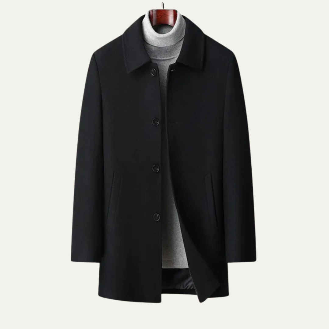VogeLuxe | Manteau classique à simple boutonnage pour homme 0