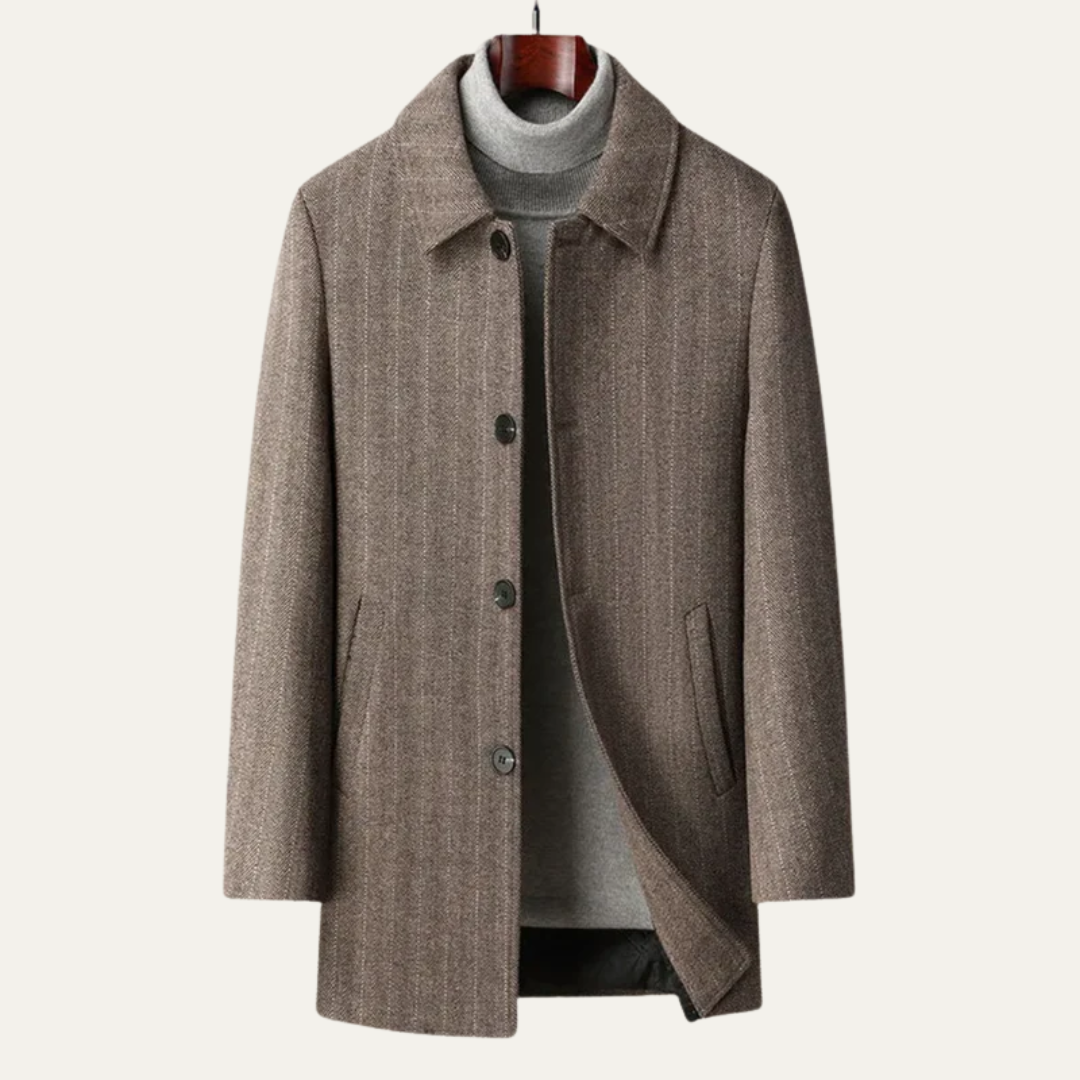 VogeLuxe | Manteau classique à simple boutonnage pour homme 1