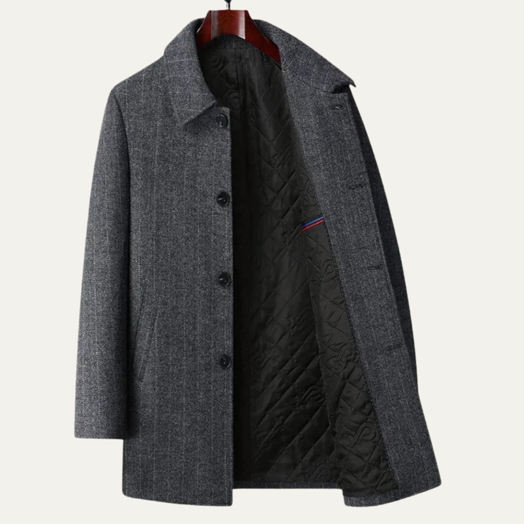 VogeLuxe | Manteau classique à simple boutonnage pour homme 4