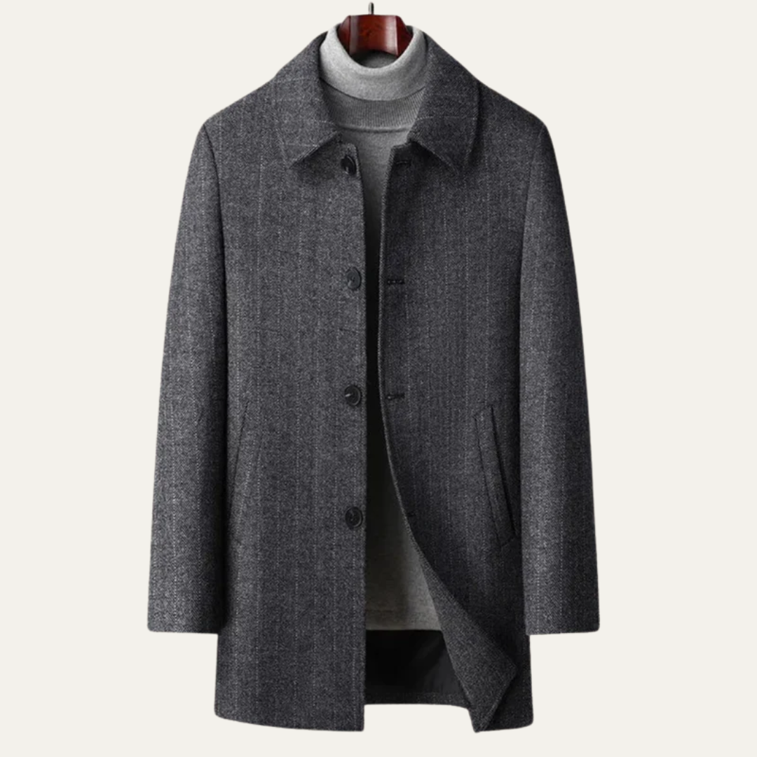 VogeLuxe | Manteau classique à simple boutonnage pour homme 5