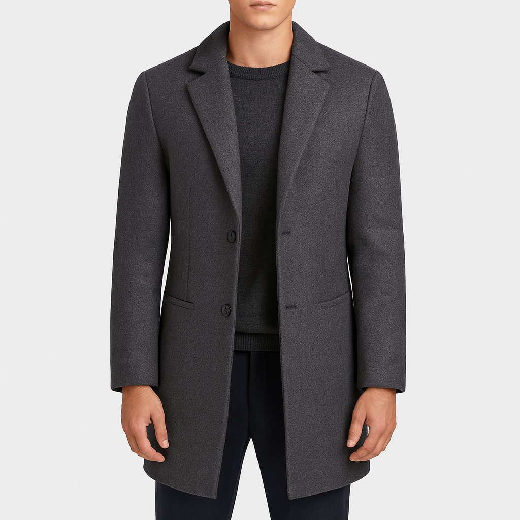 VogeLuxe | Manteau classique en laine pour homme 1