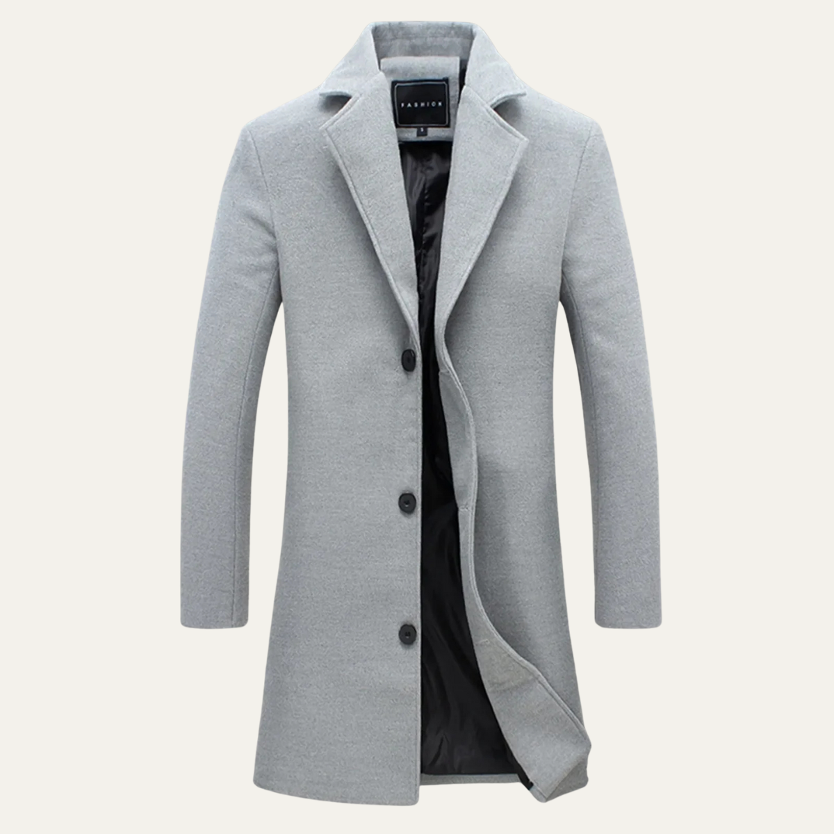 VogeLuxe | Manteau classique mi-cuisse pour homme en laine mélangée 1