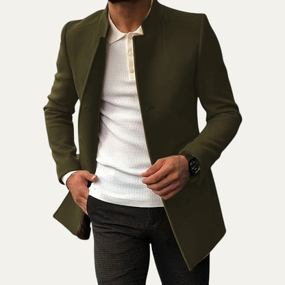 Manteau Homme Court avec Col Montant Réversible