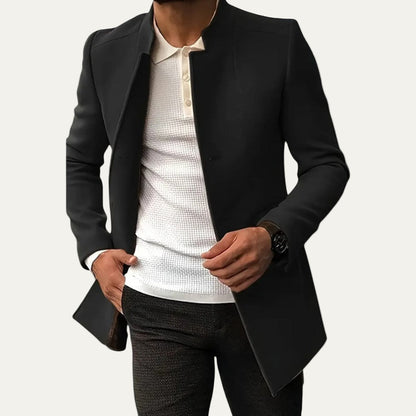 Manteau Homme Court avec Col Montant Réversible