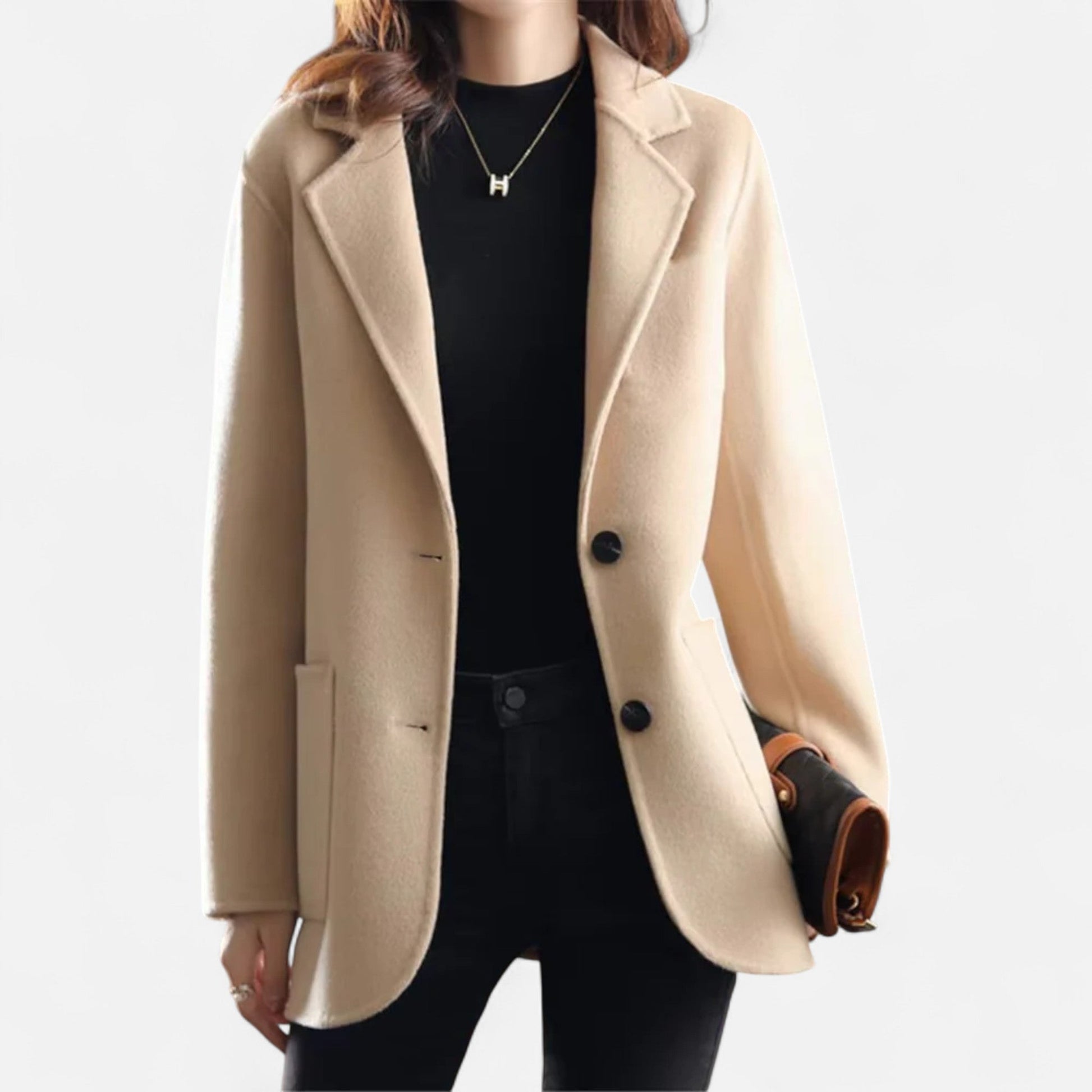 Manteau Femme Court en Laine Élégant - PanierRoyale