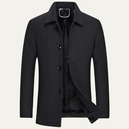 Manteau Homme Court Laine Mélange avec Doublure Synthétique Chaud - PanierRoyale