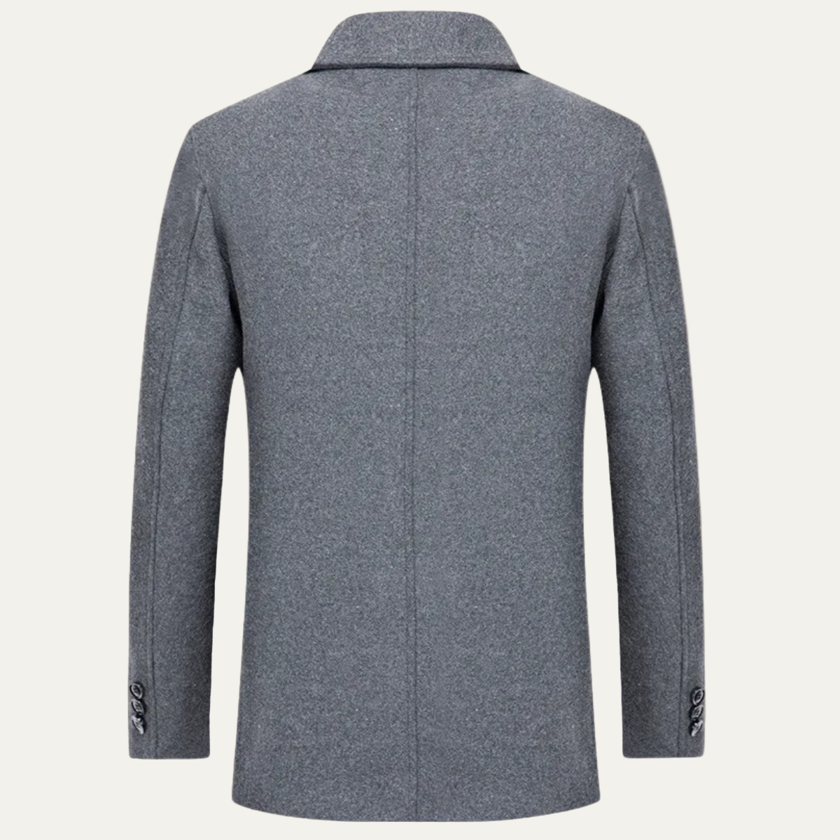 VogeLuxe | Manteau court pour homme en laine mélangée avec doublure en fausse fourrure 2