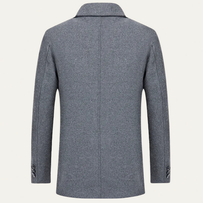 VogeLuxe | Manteau court pour homme en laine mélangée avec doublure en fausse fourrure 2