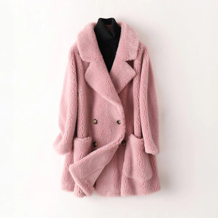 Manteau croisé Teddy avec Poches - vue 4