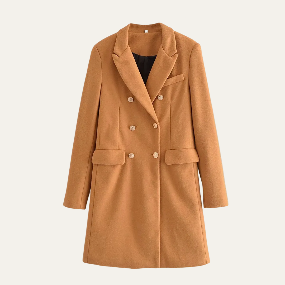 Manteau Femme Boutons Dorés Élégant - PanierRoyale