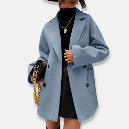 VogeLuxe | Manteau croisé carré pour femme 1