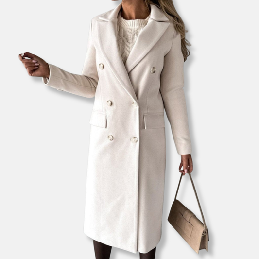 Manteau femme laine mélangée élégant et chaud - PanierRoyale
