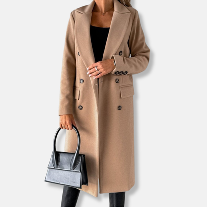 Manteau femme laine mélangée élégant et chaud