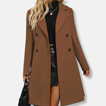 VogeLuxe | Manteau croisé élégant à ceinture pour femme 6