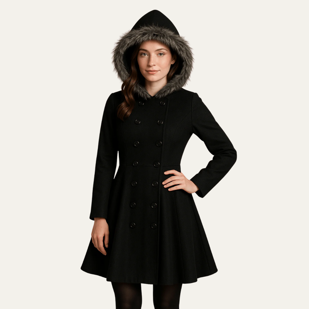 VogeLuxe | Manteau croisé évasé pour femme 0