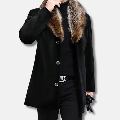 VogeLuxe | Manteau d'hiver en fausse fourrure peluche pour homme 1
