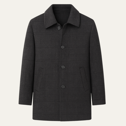 VogeLuxe | Manteau d'hiver en laine à carreaux pour homme 1