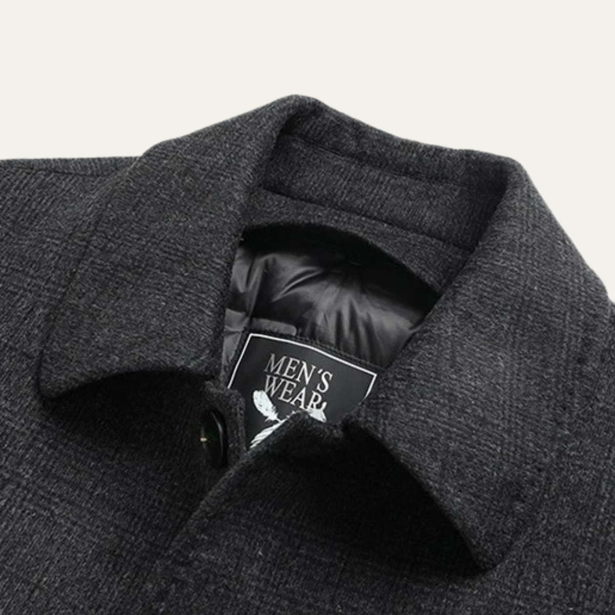 VogeLuxe | Manteau d'hiver en laine à carreaux pour homme 5