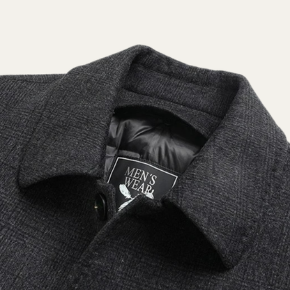 VogeLuxe | Manteau d'hiver en laine à carreaux pour homme 5
